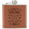 Gift Base Crazy Natale Man Fiocchi di Neve 170ml pelle Sintetica Hip Flask Marroncino -