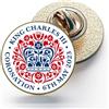 King Charles III Coronation Pin Distintivo 25mm Commemorativa Souvenir Gift 6th