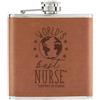 Gift Base World's Best Infermiera 170ml pelle Sintetica Hip Flask Marroncino - Funny