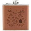 Gift Base Let's Avocuddle Avocado 170ml pelle Sintetica Hip Flask Marroncino - Divertente