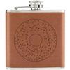 Gift Base Flask In Pelle PU Tan A Forma Di Ciambella Glassa 6oz - Divertente Cibo