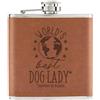 Gift Base World's Best Cane Lady 170ml pelle Sintetica Hip Flask Marroncino Funny Favorito