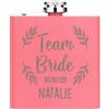 Gift Base Personalizzato Team Sposa Nome Data 170ml Hip Flask Opaco Rosa Metallo Addio Do
