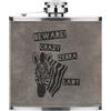 Gift Base Beware Crazy Zebra Lady 170ml pelle Sintetica Hip Flask Grigio Divertente Animal