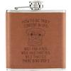 Gift Base How To Be Truly Contenuto IN Life Carlino 170ml pelle Sintetica Hip Flask Tan -