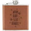 Gift Base Lavoro Rigida Stay Bombi 170ml pelle Sintetica Hip Flask Marroncino - Ape