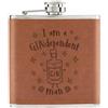 Gift Base I Am Un Gindependent Man 170ml pelle Sintetica Hip Flask Marroncino - Gin