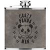 Gift Base Crazy Panda Uomo Stars 170ml pelle Sintetica Hip Flask Grigio Animale Papà Funny