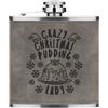 Gift Base Crazy Natale Pudding Lady Fiocchi di Neve 170ml Simil Pelle Hip Flask Grey Funny