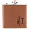 Gift Base Personalizzate Nome Lettera Split 170ml pelle Sintetica Hip Flask Tan Best Man