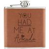 Gift Base You Had Me Presso Avocado 170ml pelle Sintetica Hip Flask Marroncino - Funny