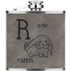 Gift Base Lettera R È Per Coniglio 170ml pelle Sintetica Hip Flask Grigio Funny Alfabeto