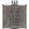 Gift Base Mio Cane È Cuter Than Boyfriend Marrone Orecchie 170ml pelle Sintetica Hip Flask