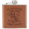 Gift Base Be The Persona Il Cavallo Pensa You Are 170ml Simil Pelle Hip Flask Tan Crazy