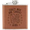 Gift Base Crazy Latte E Biscotti Girl Stars 170ml pelle Sintetica Hip Flask Tan Bimbi Best