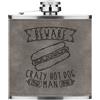 Gift Base Beware Crazy Hot Cane Uomo 170ml pelle Sintetica Hip Flask Grigio Veloce Cibo