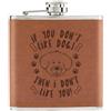 Gift Base If You Don'T Like Cani Poi i You 170ml Simil Pelle Hip Flask Marroncino Cucciolo