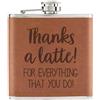 Gift Base Grazie Un Latte Per Everything You Do 170ml pelle Sintetica Hip Flask Tan Nurse