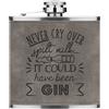 Gift Base Never Cry Sopra Versato Latte It Could Have Been Gin 170ml PU Pelle Hip Flask