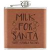 Gift Base Latte Per Babbo Natale 170ml pelle Sintetica Hip Flask Marroncino - Divertente