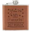 Gift Base Sei Il Mio Lavoratore Chiave Preferito 6oz In Pelle PU Tan Migliore Divertente