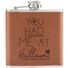 Gift Base You Had Me Presso Halloumi 170ml pelle Sintetica Hip Flask Marroncino - Funny