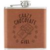 Gift Base Crazy Cioccolato Girl Stars 170ml pelle Sintetica Hip Flask Marroncino Scherzo