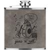 Gift Base Guac N Rotolo Avocado 170ml pelle Sintetica Hip Flask Grigio Funny Musica Rock