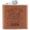 Gift Base Never Cry Sopra Versato Latte It Could Have Been Birra 170ml PU Pelle Hip Flask