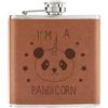 Gift Base I'M A Pandicorn Unicorno 170ml pelle Sintetica Hip Flask Marroncino - Panda