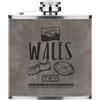 Gift Base Rugby Galles 6oz PU Pelle Flaconcino Grigio Divertente Lega Union Jack