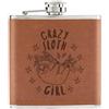 Gift Base Crazy Bradipo Girl Stars 170ml pelle Sintetica Hip Flask Marroncino Divertente