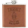 Gift Base Beware Crazy Rum Lady 170ml pelle Sintetica Hip Flask Marroncino - Divertente
