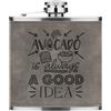Gift Base Avocado È Always Un Buono Idea 170ml pelle Sintetica Hip Flask Grigio Divertente