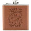 Gift Base Sei Il Mio Erbivoro Preferito Flaconcino In PU Pelle Da 6oz Tan Dinosauro Vegano