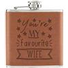 Gift Base You'Re My Favorito Moglie Stars 170ml pelle Sintetica Hip Flask Marroncino Best
