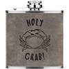 Gift Base Holy Crab Borraccia Da Tasca In PU 6oz Pelle Grigia Inox Animali Divertente
