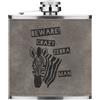 Gift Base Beware Crazy Zebra Man 170ml pelle Sintetica Hip Flask Grigio Divertente Animale