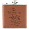 Gift Base Fiaschetta In PU Pelle Tan Per Animali Da Compagnia Papà Divertente 6oz