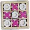 F Fityle Legno Tic Tac Toe Gioco da Tavolo XO Giocattolo da Tavolo Regali Unici per Bambini Intrattenimento 18 cm x 18 cm Rustico attività Notturna Giocattoli, Rosa Bianco