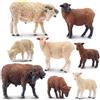 TOYMANY 8 Pezzi Figure di Pecora Merino Figurine di Animali da Fattoria - Figurine di Animali della Foresta in plastica per Bambini Ragazzi Ragazze Età 3-5 6-12