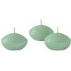 Cereria Di Giorgio - 20 Candele Galleggianti - Diametro 4.5 cm Altezza 2.7 cm - Colore Grigio verde - Durata 4 ore