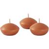 Cereria Di Giorgio - 20 Candele Galleggianti - Diametro 4.5 cm Altezza 2.7 cm - Colore Terracotta - Durata 4 ore