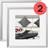 walther design Chair Cornice portafoto, da 20 x 20 cm, colore argento