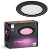 Philips Hue White and Color Ambiance Smart Slim, Luce da incasso, 170 mm, 1200 lm, Compatibile con Bluetooth, controllo vocale con Alexa, Apple Home e Google Assistant, nero