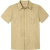 Bienzoe Ragazzi Manica Corta Camicia per la Scuola: Bambini Bottone su Collare Vestito Moda Camicia Beige 12