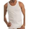 GARDA - 3pz Canotta Spalla Larga, Intimo Uomo,100% Cotone Pettinato Art.0021 (Bianco, 6/XL)