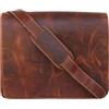 Jaald 33 Cm Tracolla in Pelle Valigetta Borsello Sacchetto del Messaggero Borsone a Spalla per Ufficio Vintage Uomo Borsa del portatile leather Laptop briefcase Messenger bag