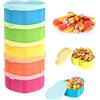 CPYJW Set Di 5 Contenitori Ermetici Per Alimenti,Mini Contenitori Per Alimenti Contenitori Plastica Con Coperchio Contenitori Plastica Piccoli Per Salsa Zuppe Condimenti Creme Snack E Spezie (giallo)