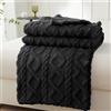 Mezzar Coperta Matrimoniale Pile, Coperta per Divano Morbida, Plaid Pile Blanket per Letto Caldo e Confortevole (Nero, 130 * 150CM)